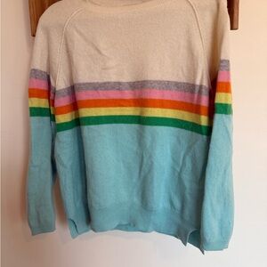 Jumper 1234 100% Cashmere Multicolor Striped Sweater
